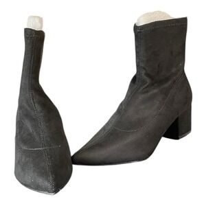 Lulus Women's Aeryn Suede Mid-Calf Boots Black US Size 5.5